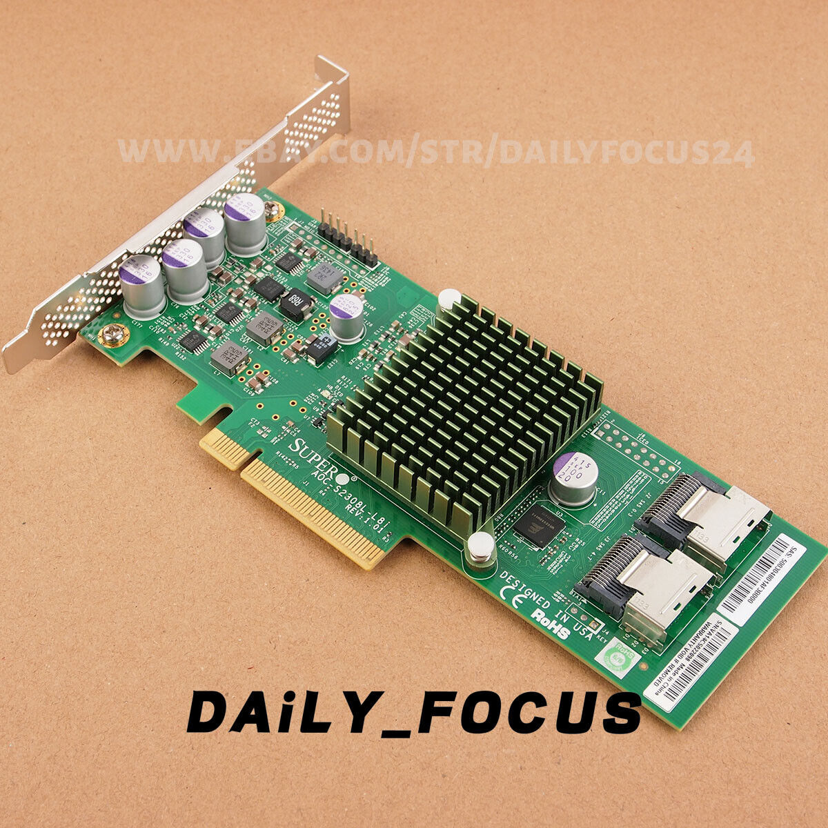 Supermicro 8-Port 6Gb/s SAS SATA RAID Controller Card PCIe AOC-S2308L-L8I