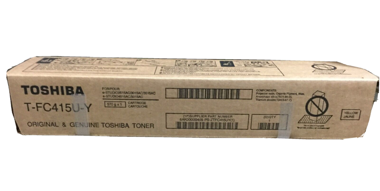 Genuine Toshiba TFC415UY / T-FC415U-Y Yellow Toner Cartridge for e-Studio 2515AC
