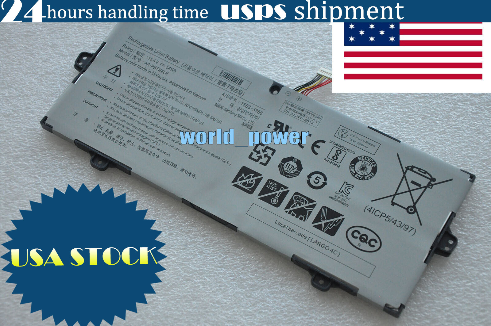 New Genuine AA-PBTN4LR battery for Samsung Notebook 9 NP940X5M NP940X3M NP940X3N