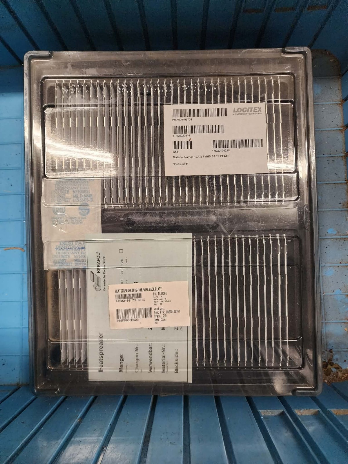 Lot of 68 Rambus RIMM Memory Heatspreader Back Plates – NOS OEM Sealed Tray
