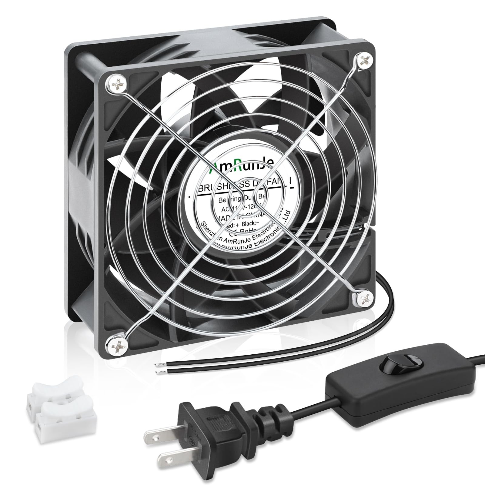 Axial Cooling Fan High Airflow AC Dual Ball Bearing