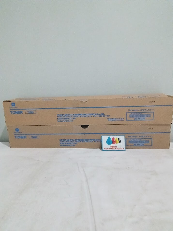 Konica Minolta TN-330 TN330 Black Toner Cartridge Lot of 2