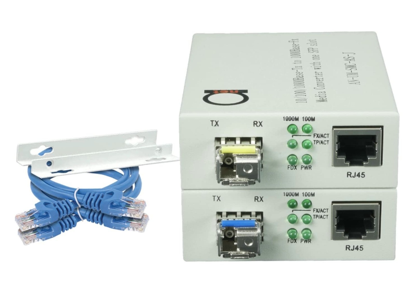 Single Mode LC WDM Single Fiber Bi-Di Gigabit Media Converter - 1 Pair - ADNet