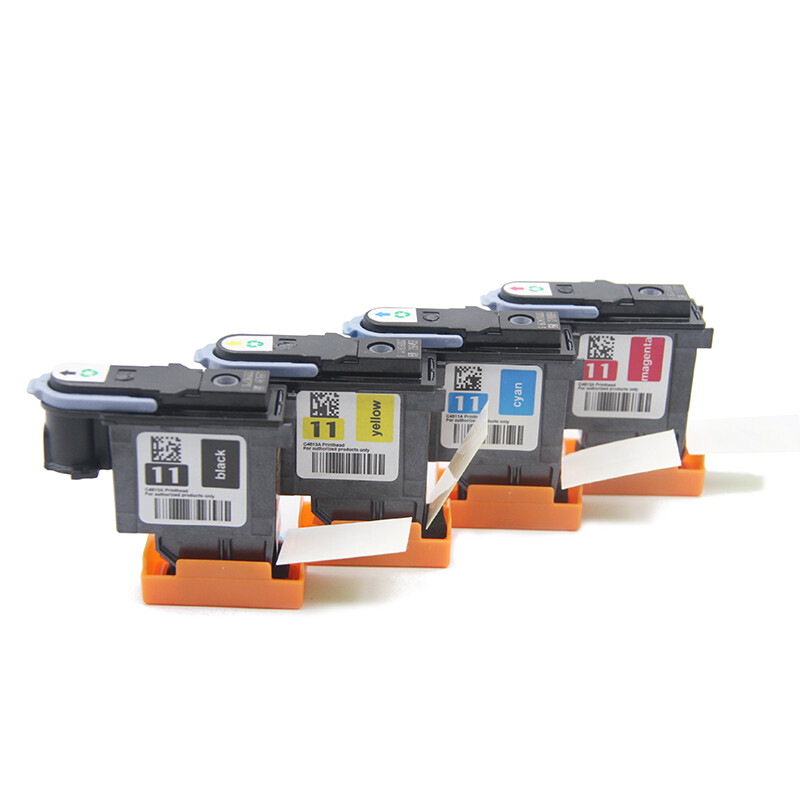 4pc Set Replacement Printheads C4810A to C4813A Compatible With HP 11 Print‑Head