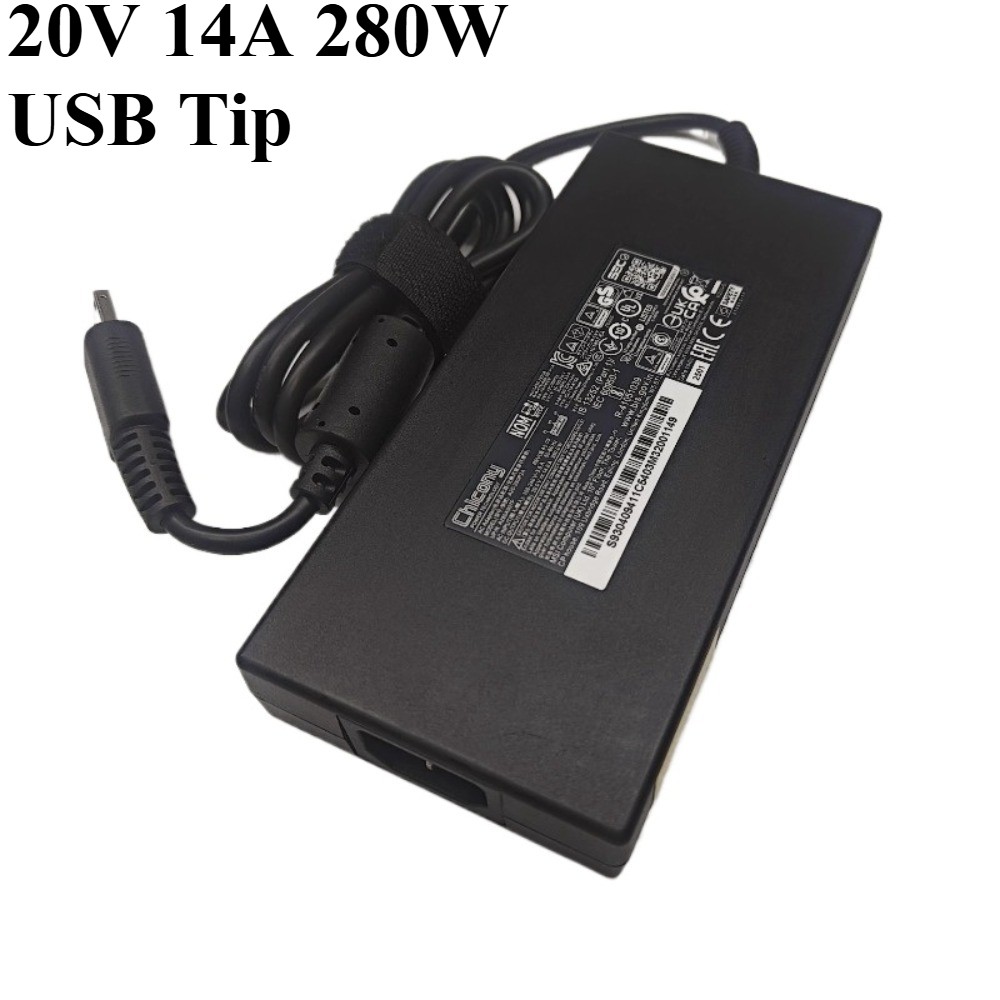 Original Chicony 20V 14A 280W Charger A18-280P1A USB Tip Power Supply AC Adapter