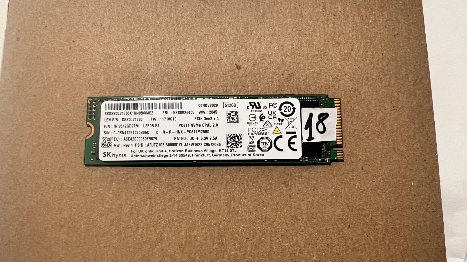 SK hynix PC611 512GB NVMe M.2 SSD #18