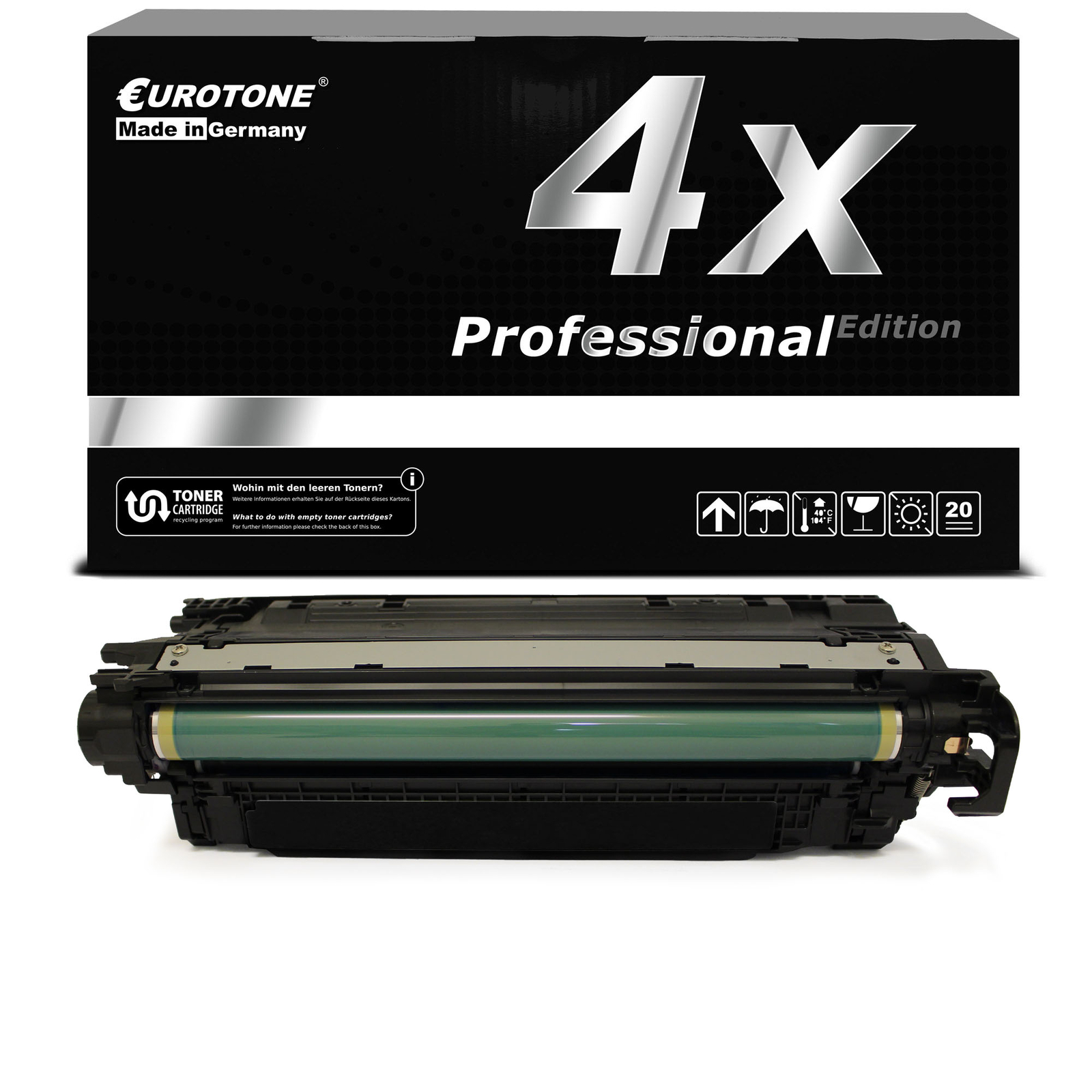 4X Eurotone PRO Toner BLACK XXL For HPEcolor LaserJet Enterprise CP-4525-XH