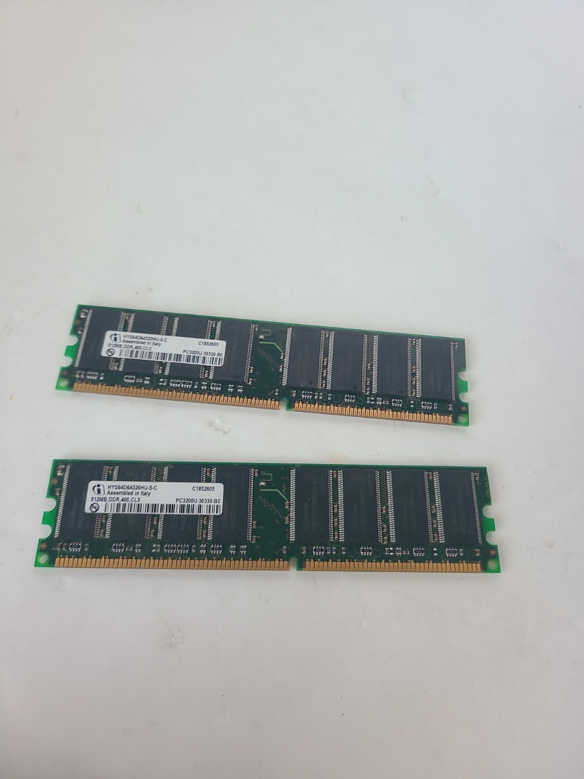 2x 512MB Infineon DDR400 PC3200 DDR1 184-Pin Desktop RAM 1GB Kit