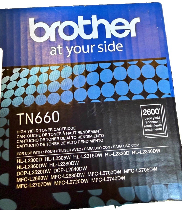 NEW GENUINE - BROTHER TN660 2-PACK BLACK TONER - TN-660 2600 PGS SEALED BOX