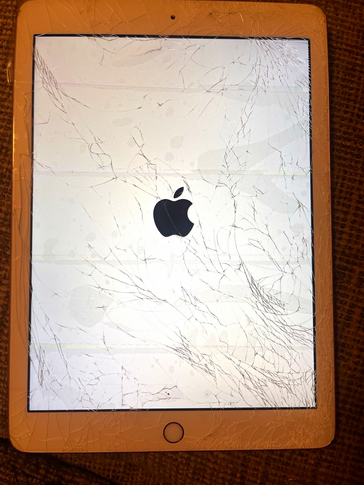 Apple iPad 9.7in 32GB Wi‑Fi Gold Tablet 2GB RAM Cracked/Broken Screen