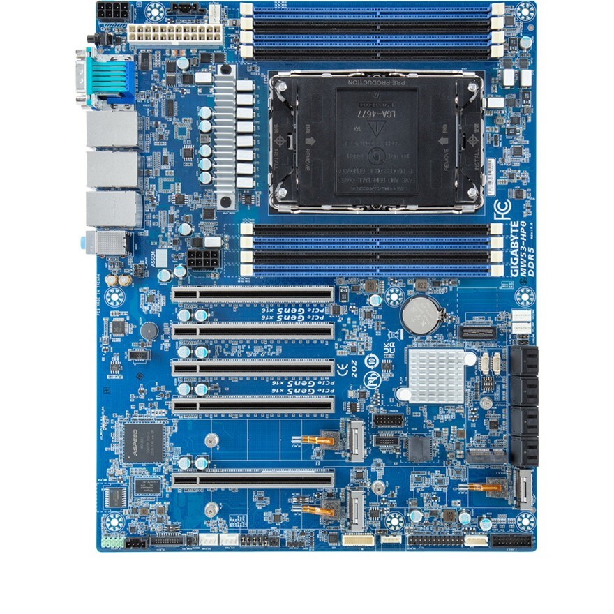 Gigabyte MW53-HP0 LGA4677 Supported Intel Xeon W-2400 cpu Workstation Board W790