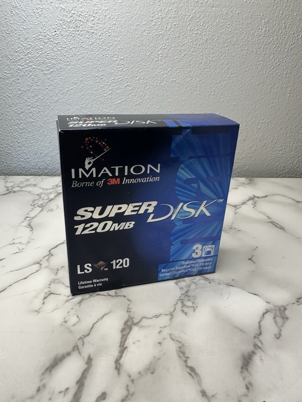 Vintage Imation Borne Of 3M Innovation Super Disk  120MB LS-120 3 Diskettes