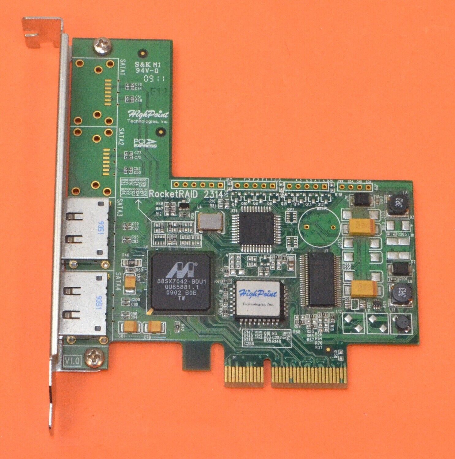 HighPoint RocketRAID PCI-e x2 SATA II RAID Controller Card, PC Only *Used* 2314