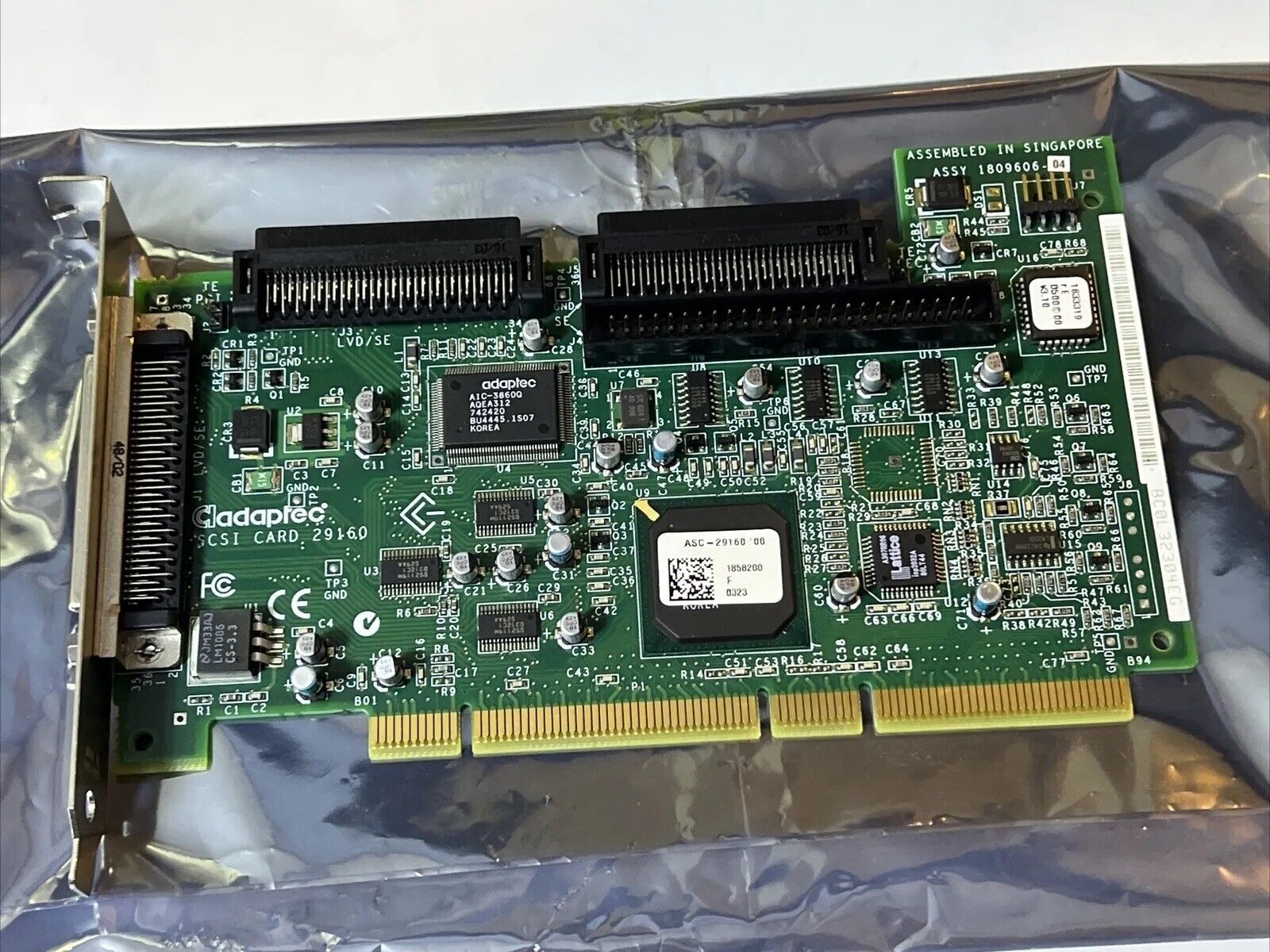 Adaptec ASC-29160 Dual Port Ultra 160 SCSI Controller Working Pull