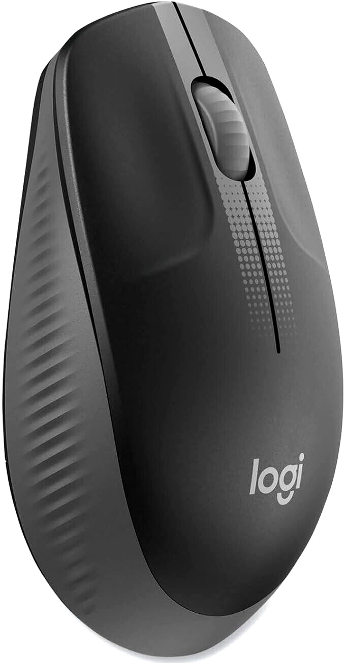 OEM Logitech Wireless Mouse M190 - Full Size Ambidextrous Curve Designs Charcoal
