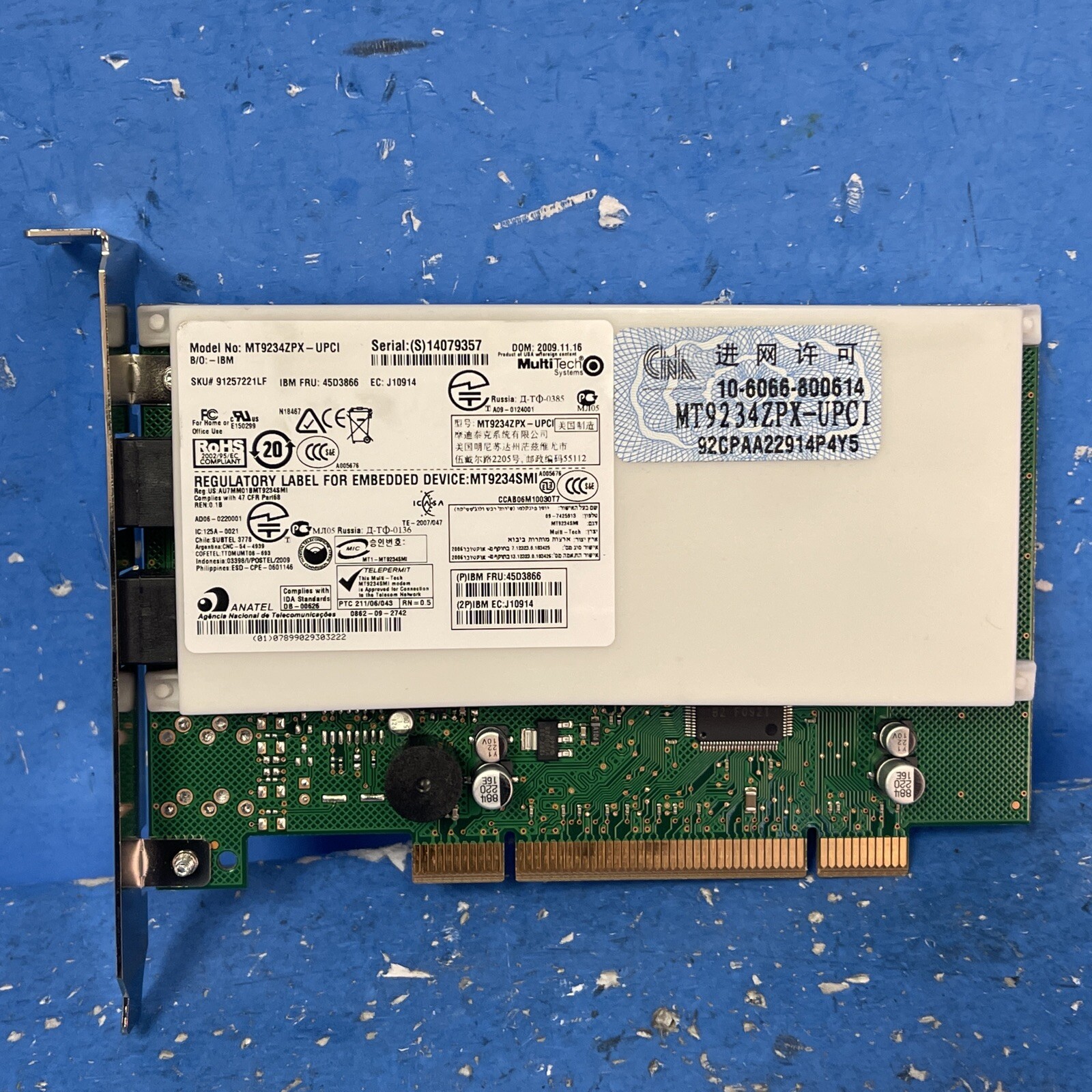 45D3866 IBM MT9234ZPX-UPCI V.92 Modem