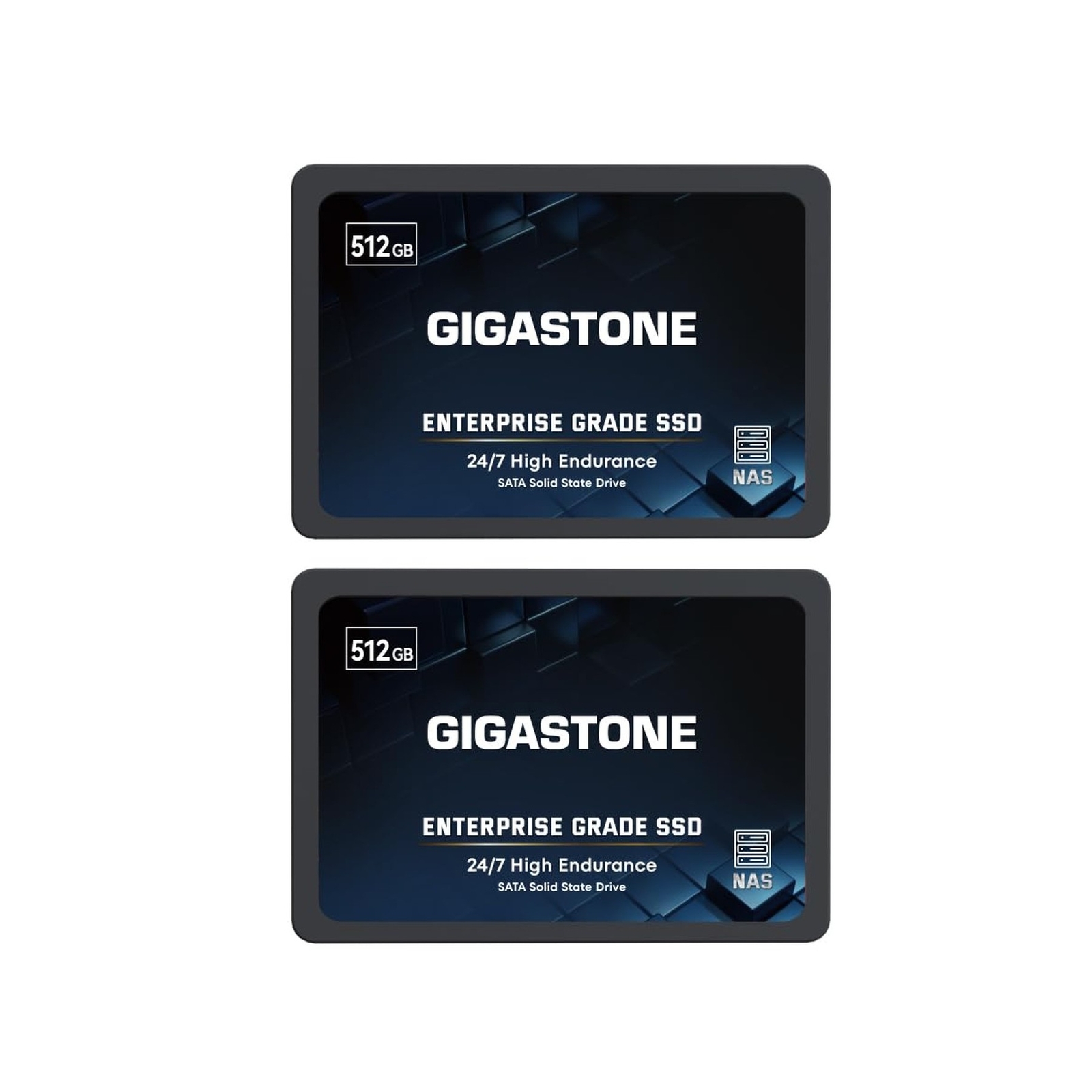Gigastone Enterprise SSD 512GB NAS SSD Drive Cache (2-Pack) 24/7 Durable TLC ...