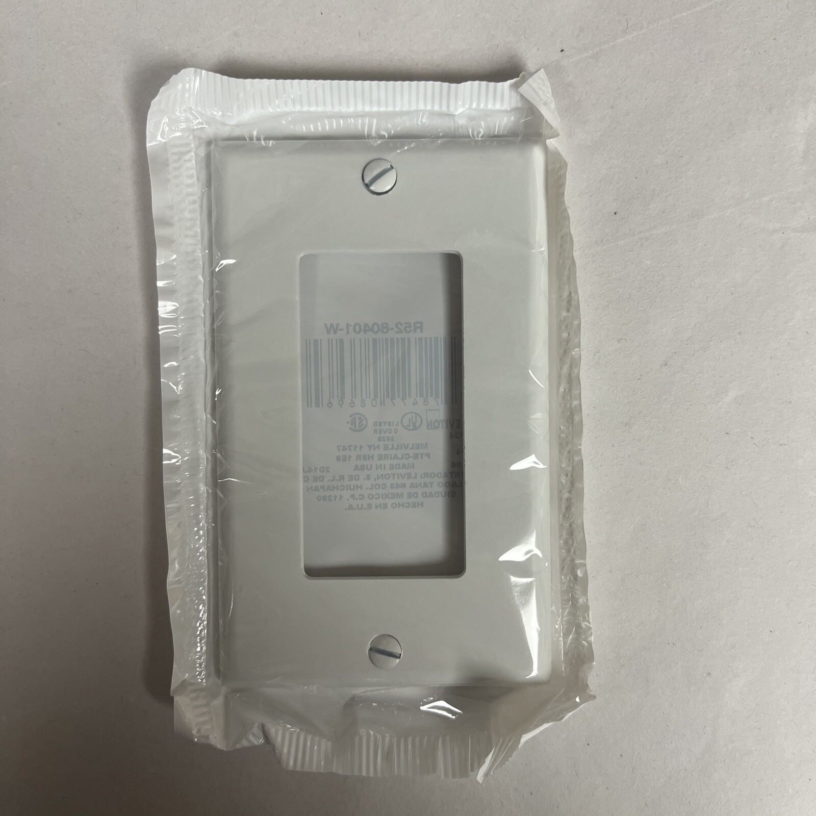 Leviton 80401-W, White, (1) Decora/GFCI, 1-Gang, Standard, Wallplate, 1pc