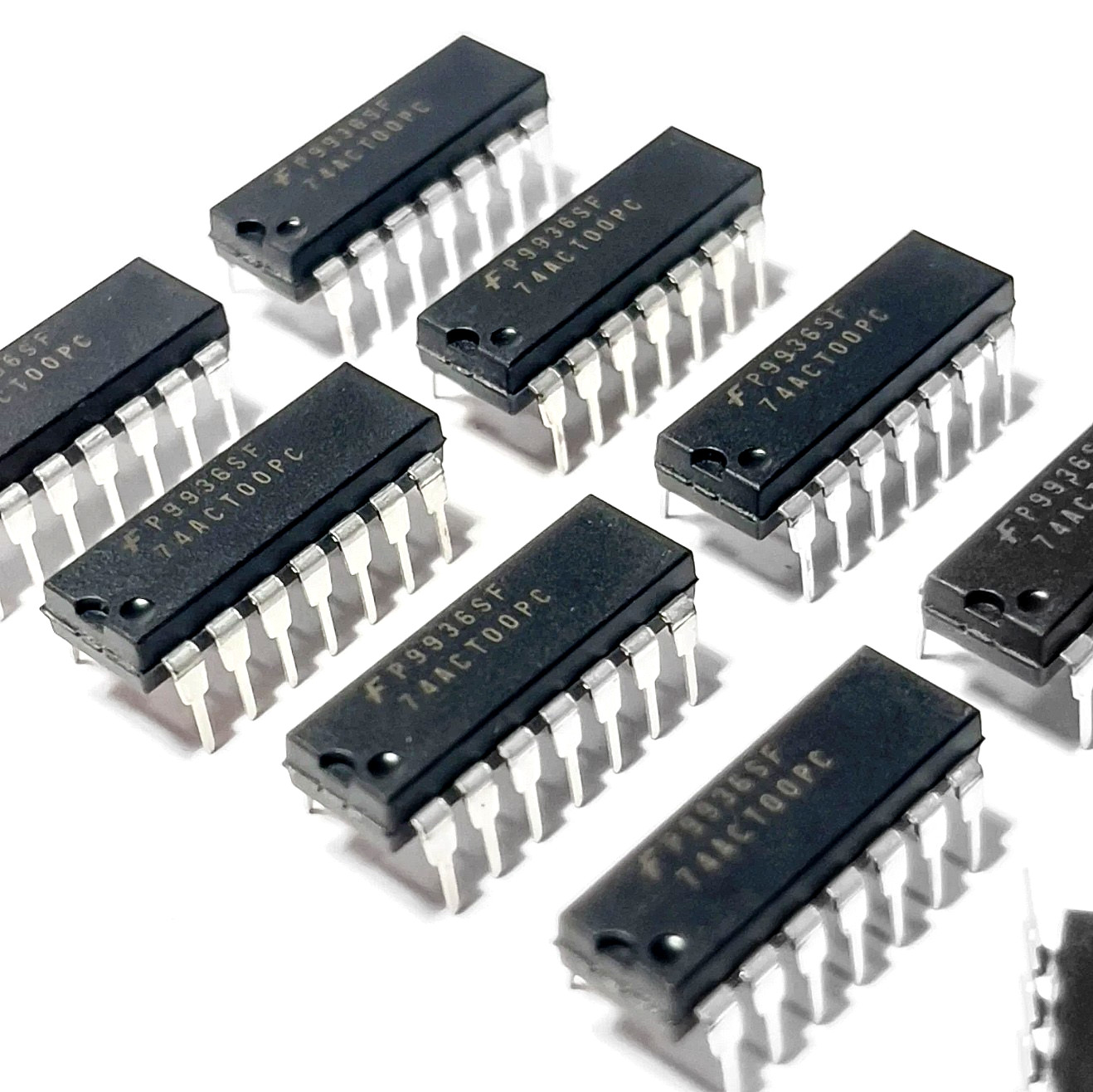 Fairchild NAND Gate Logic IC 74AC00PC Quad 2-input DIP-14 Vintage 1999 NOS 10x