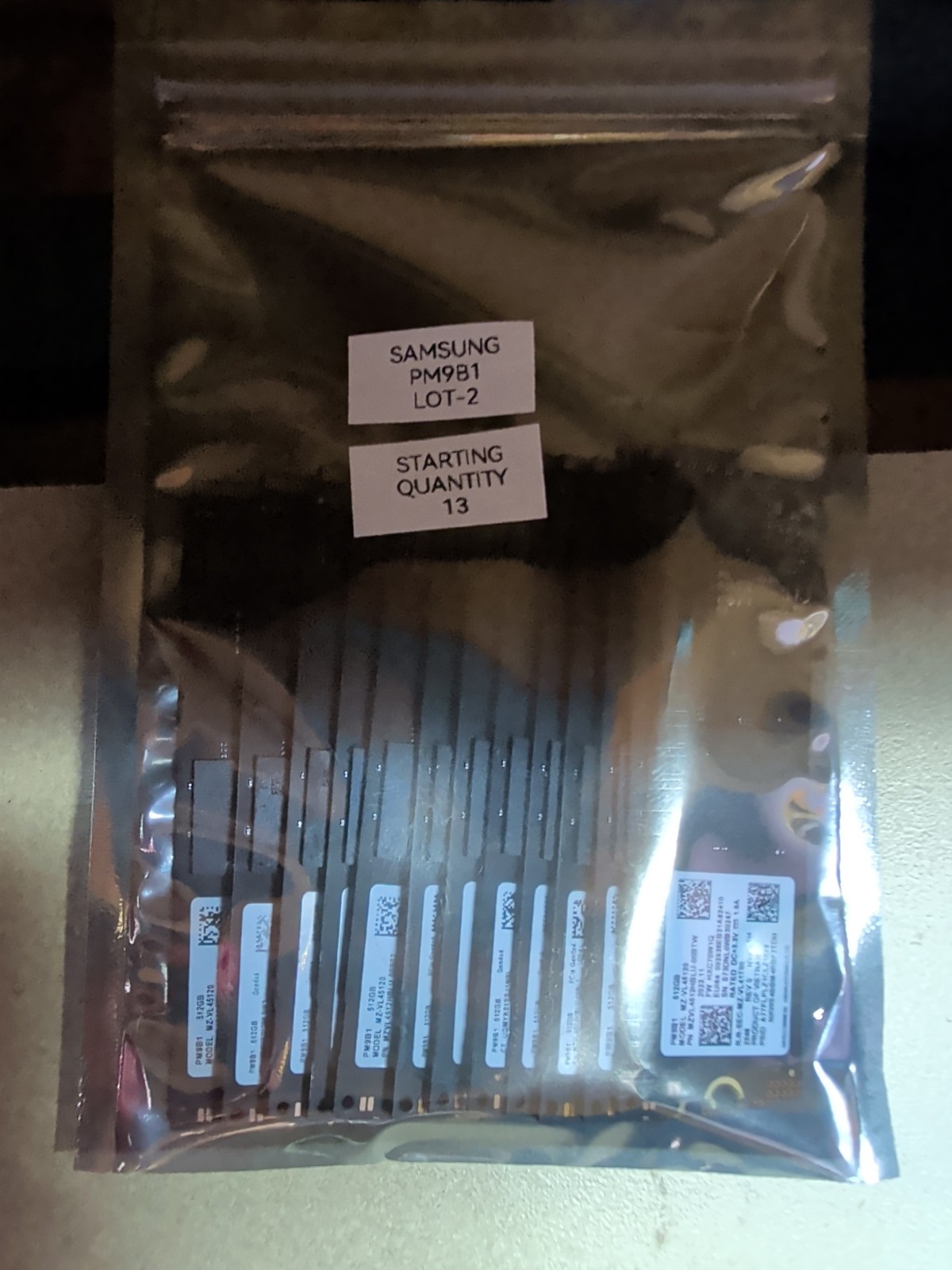 Lot of 13x Samsung PM9B1 512GB NVMe Gen4 M.2 2280 SSD Tested Data Wiped