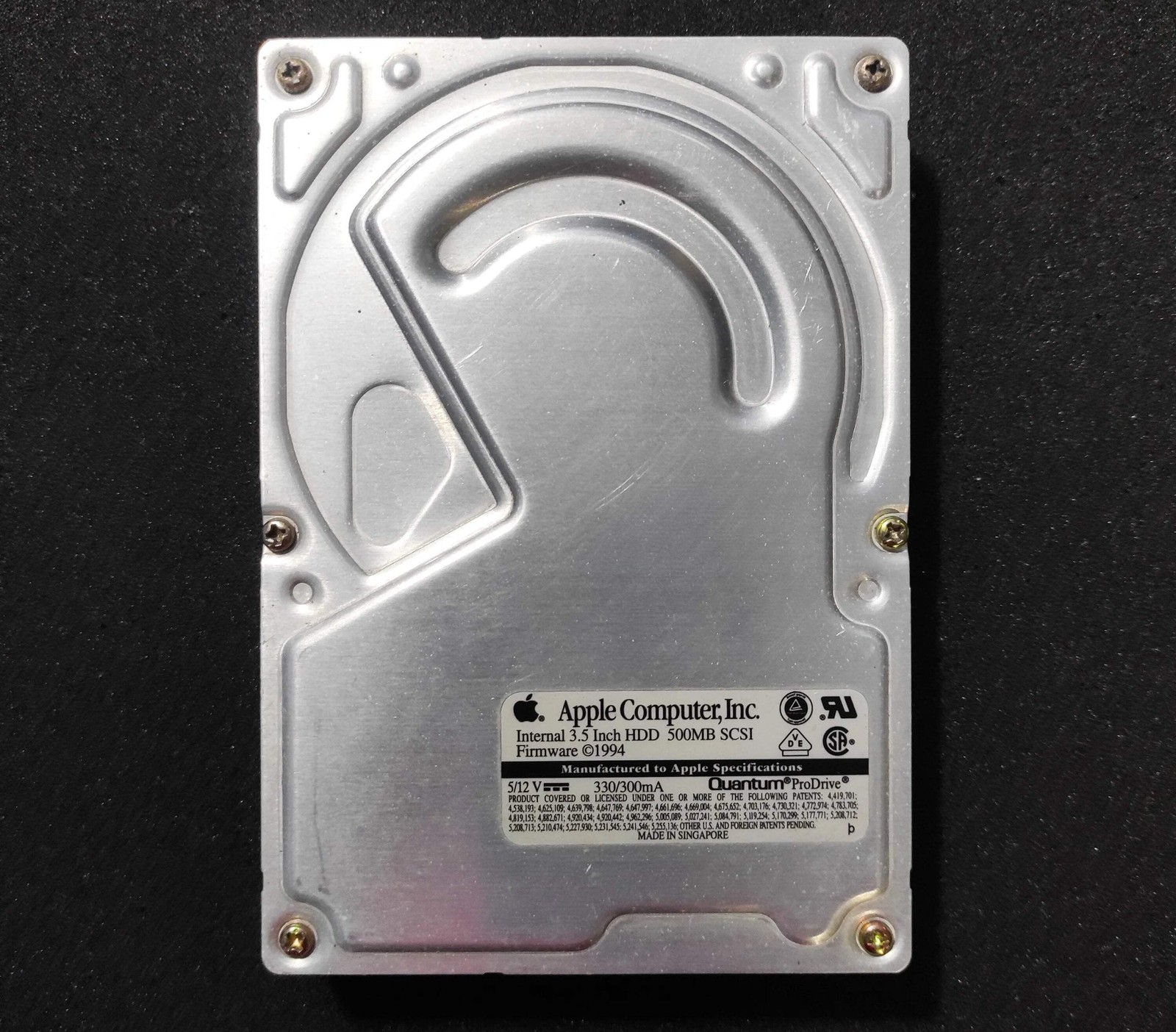Apple 655-0272 Quantum Maverick ProDrive 540S 541MB SCSI Hard Drive Vintage Retr