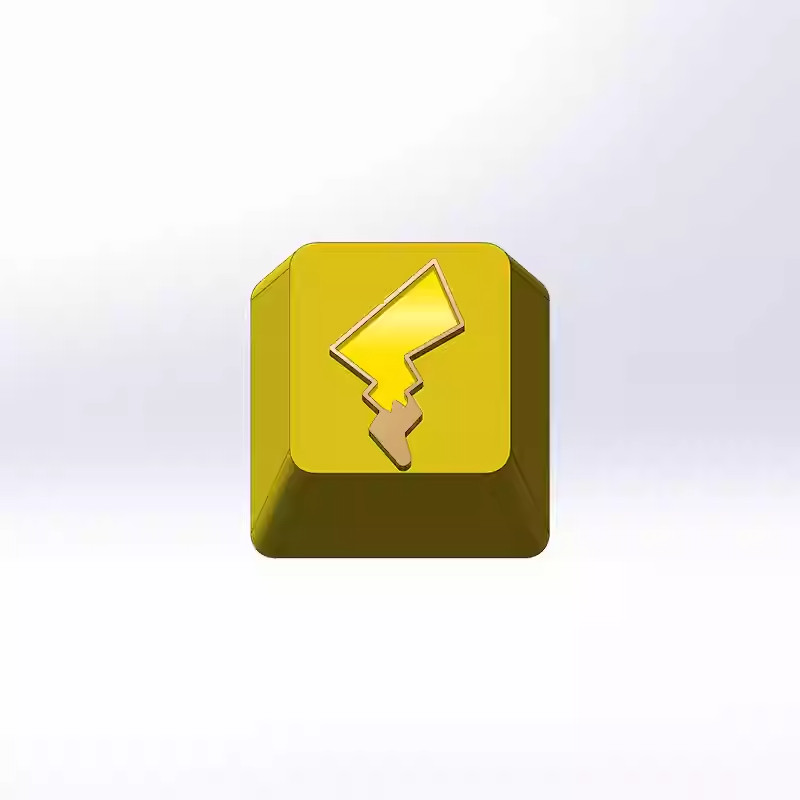 Pokémon Pikachu Tail Zinc-Aluminum Alloy Transparent Keycap