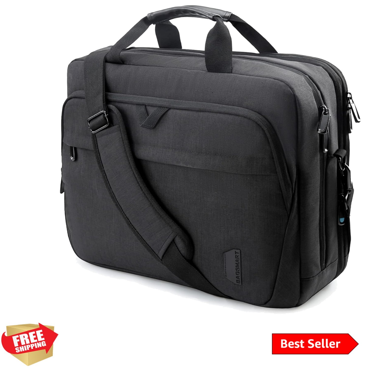18 Inch Laptop Bag, Expandable Briefcase, Computer Bag Men Women, Laptop Shou...