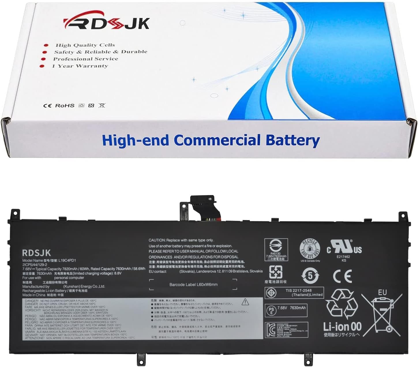 L19C4PD1 L19D4PD1 L19M4PD1 Laptop Battery for Lenovo Ideapad Yoga 6 13ARE05 6