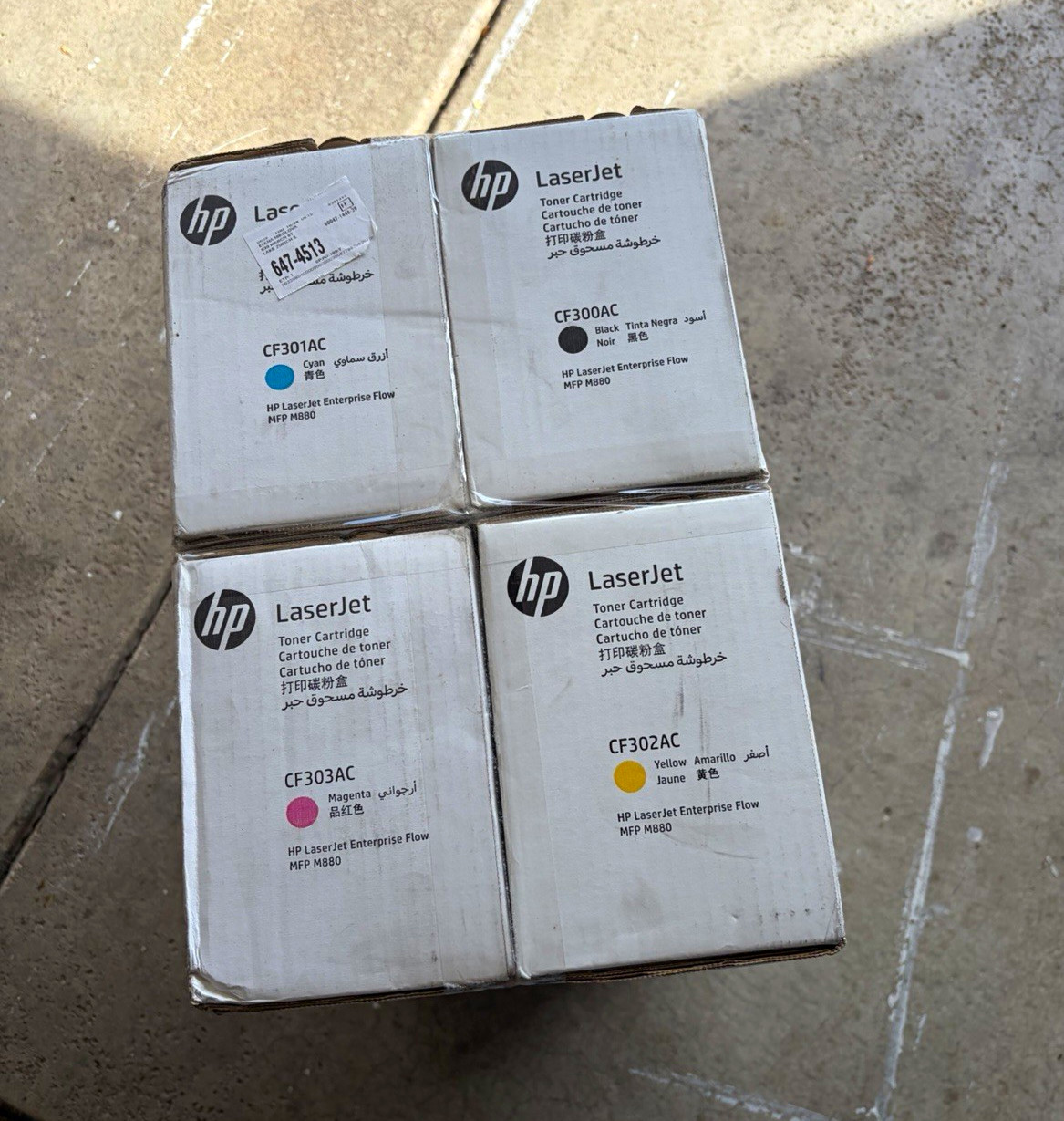 Genuine HP CF300AC-CF303AC Laser Toner Cartridge 4-Pack CMYK for M880