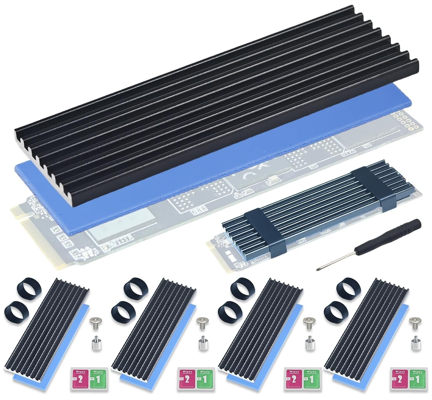 5 Pk M.2 Heatsink with Thermal Silicone Pad for Ps5/Pc/Workstation NVME Heatsink