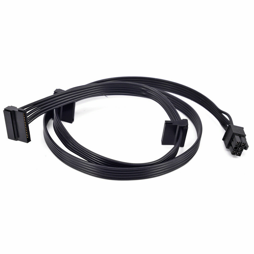 PCIe 6pin to 3 SATA Power Supply Cable for Seasonic FOCUS M12II Evo Snow Silent