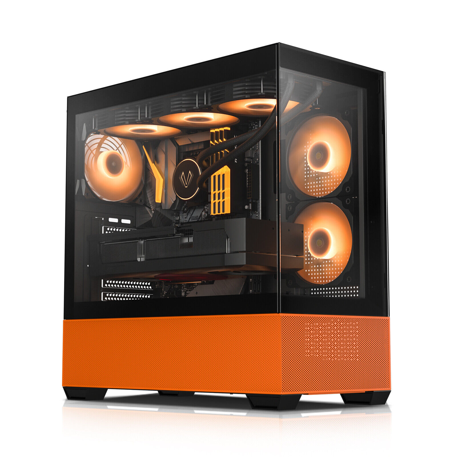 Vetroo K3 Mid-Tower ATX Micro-ATX PC Gaming Case 270° Full View Tempered Glass