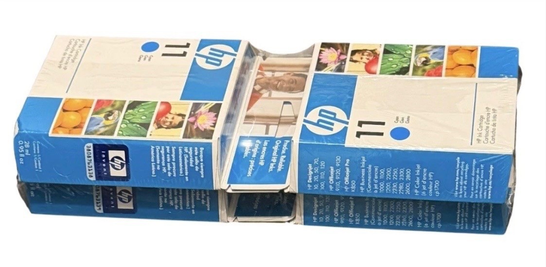 HP 11 Cyan Genuine Original Inkjet Ink Cartridge C4813A 28 ml
