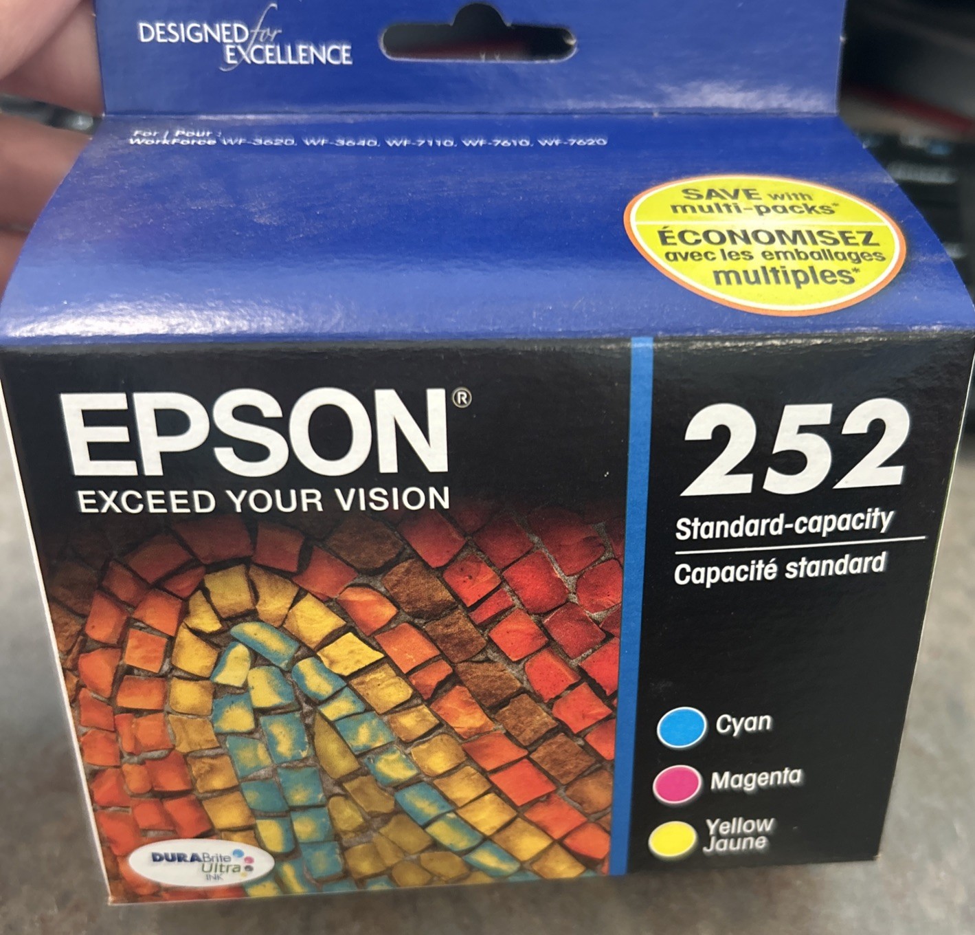 Epson 252 Ink - Cyan, Magenta, Yellow Cartridges 2019