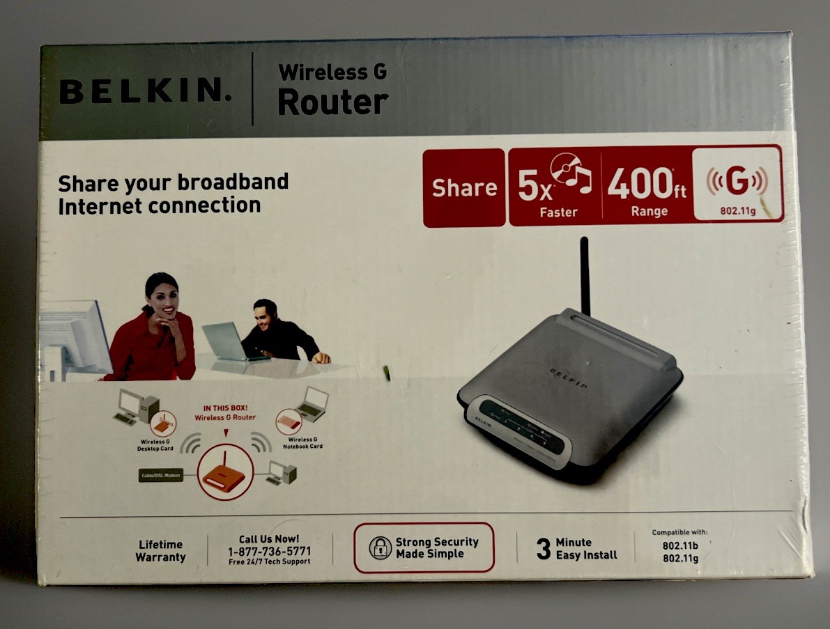 Belkin F5d7230-4 Wireless G Router 2.4GHz-802.11g VER. 6002