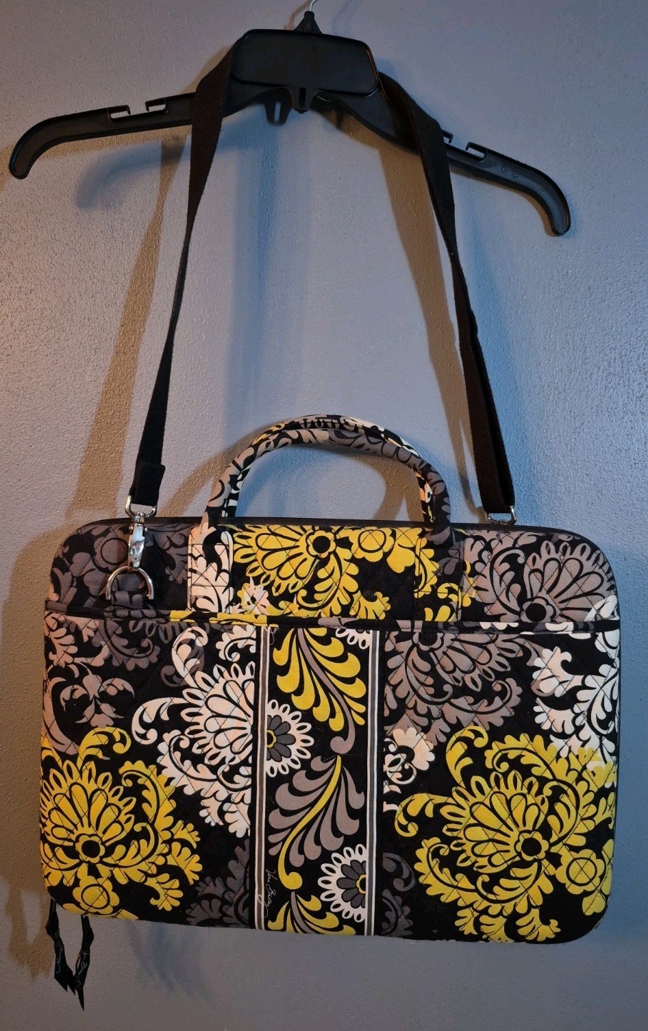 Retired Vera Bradley Baroque Laptop/Briefcase Hard Shell Carrying Bag-Stains