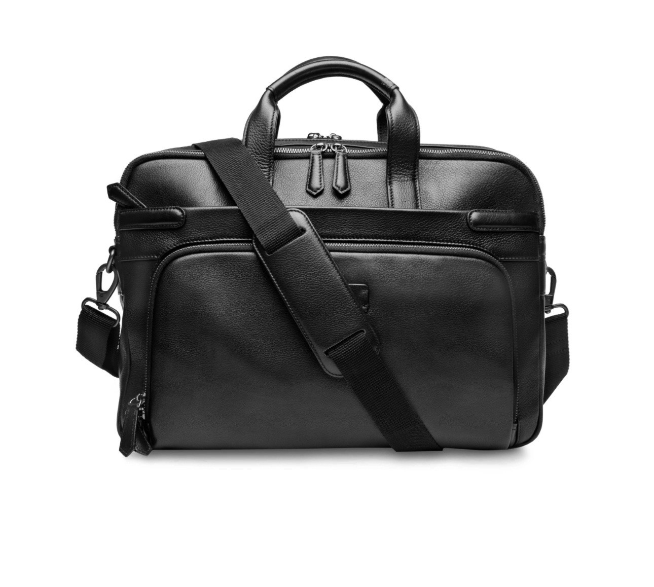 Bosca Napa Soft Leather Computer Laptop Double Zip Brief Bag Sold Out