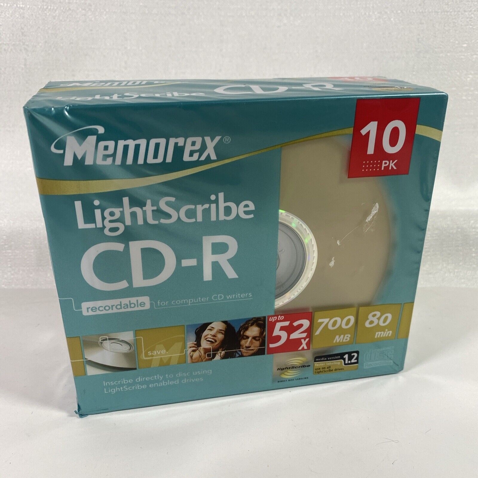 Memorex Lightscribe CD-R 10 Pack Set  NEW Sealed Discs 700mb 80 Minute 52x