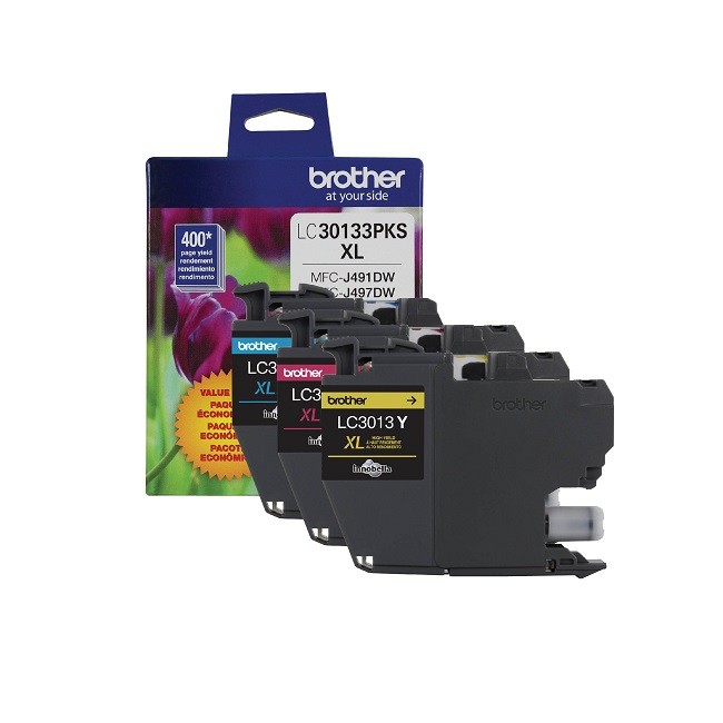 Brother LC30133PKS Genuine High-yield Ink Cartridges, 3-Pack,