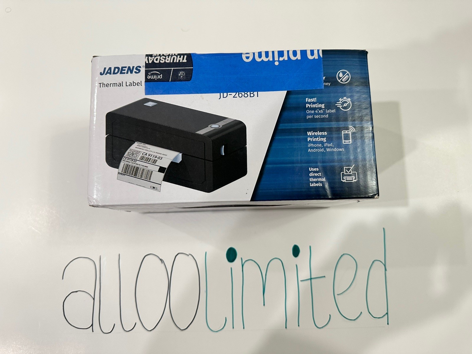 Jadens Bluetooth Thermal Label Printer JD-268BT NEW