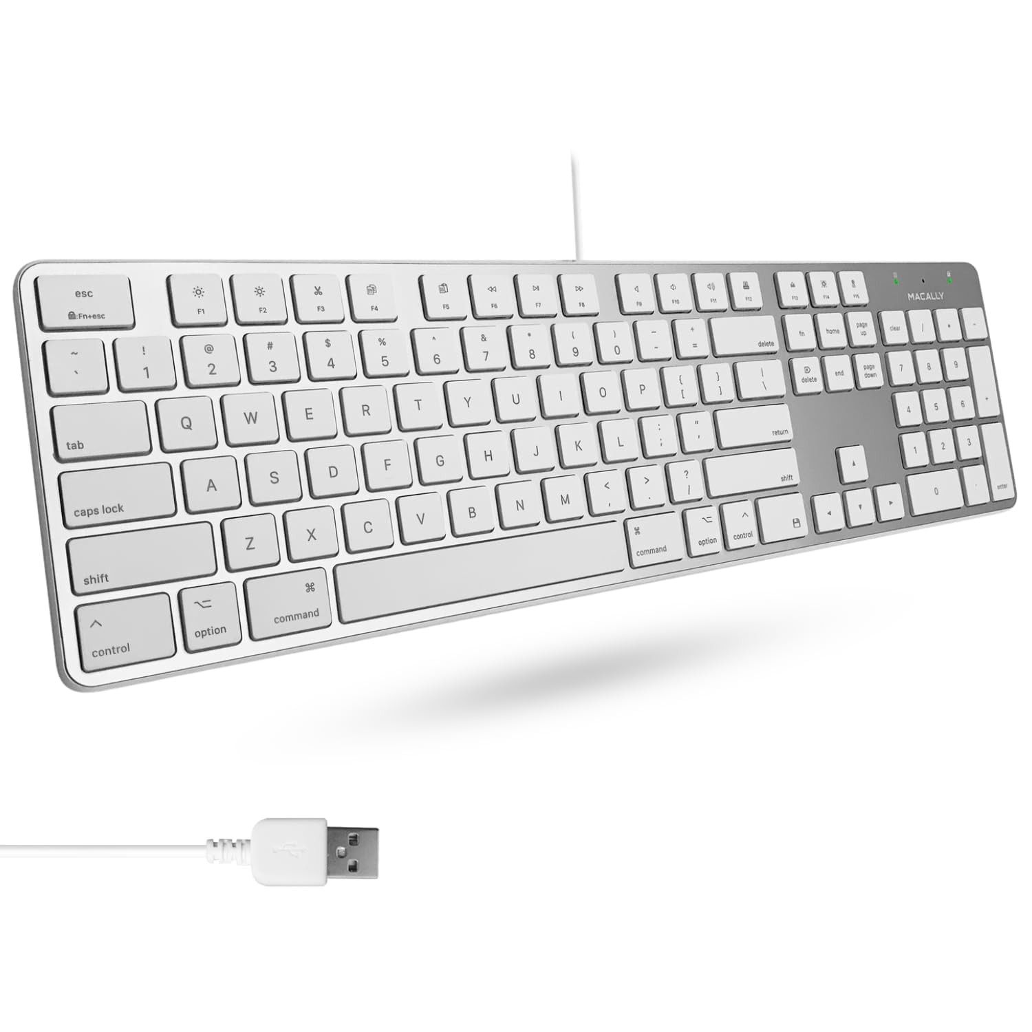 Ultra-Slim USB Wired Keyboard with Number Keypad for Apple Mac Pro, MacBook P...