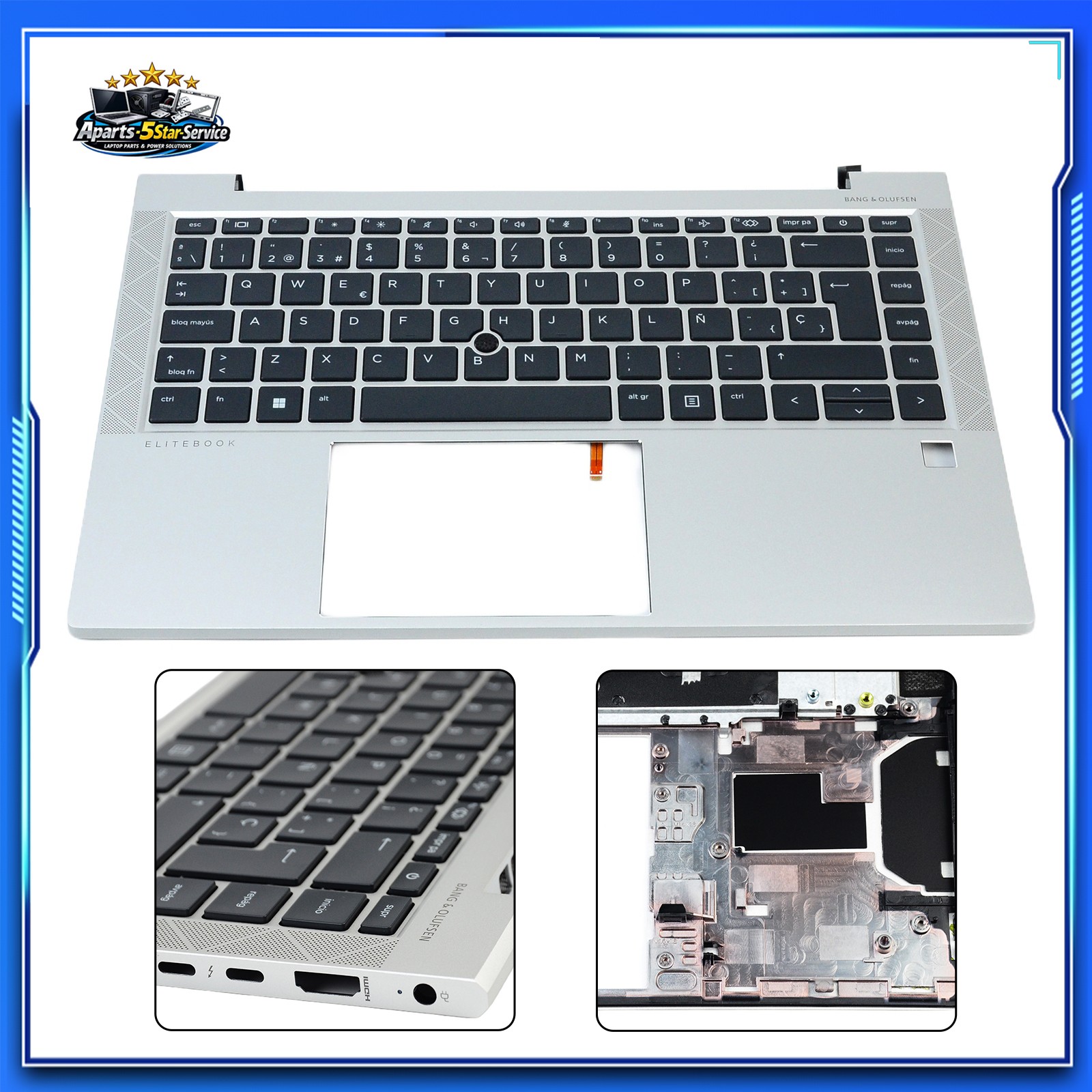 Palmrest Spanish ISO Layout Keyboard FOR HP ELITEBOOK 840 745 G7 745 G8 840 G7
