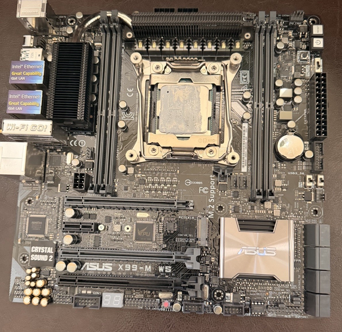 ASUS X99-M WS Motherboard LGA2011 DDR4 1×M.2 8×SATA III ATX Mainboard + i7-6850K