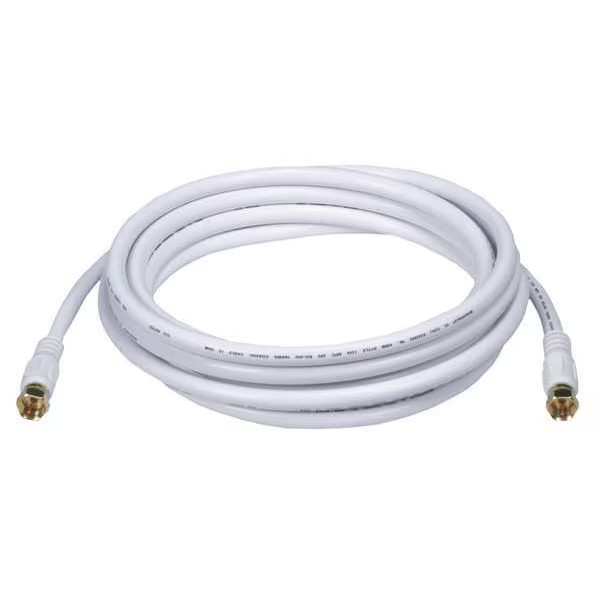 Monoprice Coaxial Cable,RG-6,10 ft.,White 6315 Monoprice 6315 844660063155 White