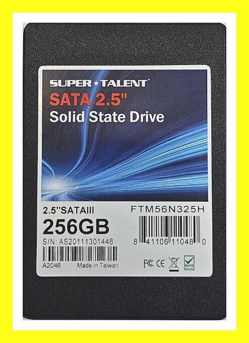 🔥SUPER TALENT 256GB SSD FTM56N325H Internal 2.5 inch SATA 3 FAST SHIP🚚