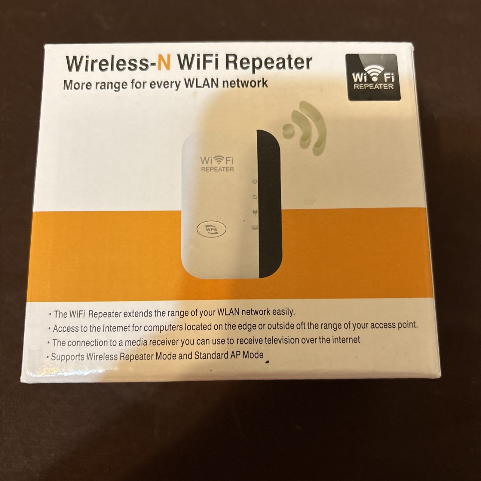 Wireless-N WiFi Repeater 300Mbps Range Extender WPS 2.4GHz AP Mode open box