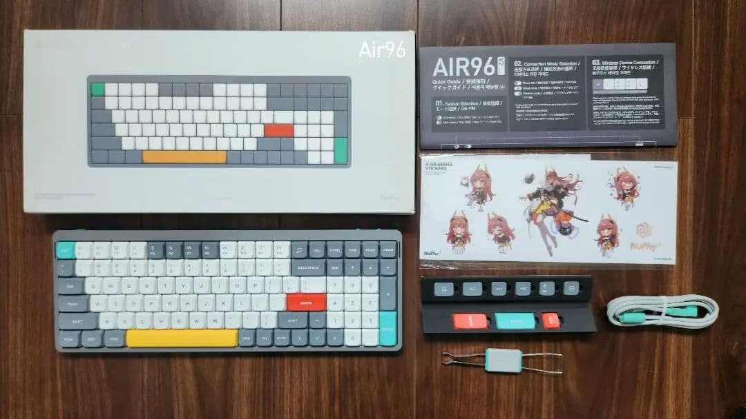 Nuphy Air96V2 Wireless Mechanical Keyboard 96% Layout Gray Brown Switch