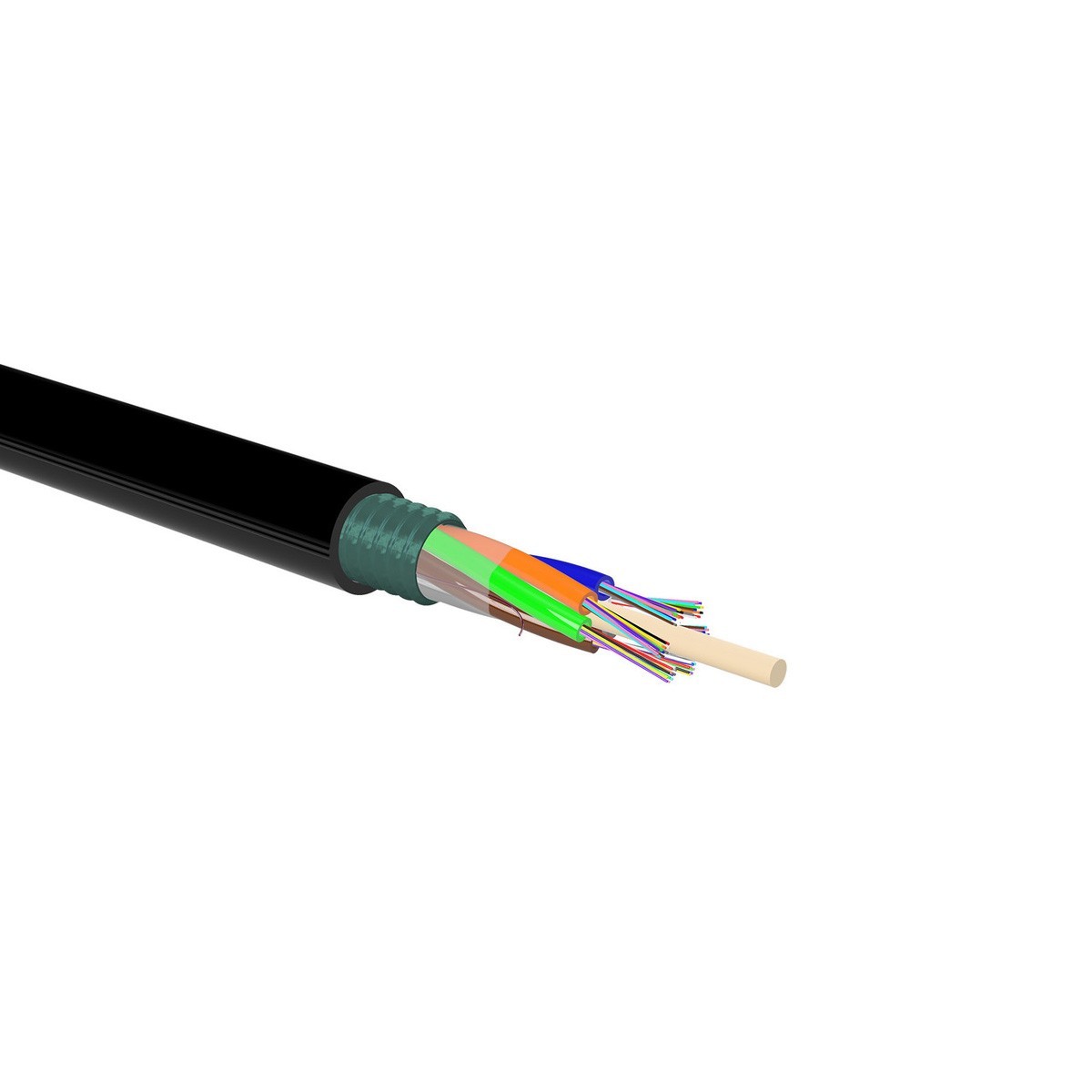 PER FOOT Corning 072ZUC-T4F22D20 72 Fiber Armored Loose Tube Fiber Optic Cable