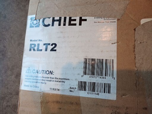 CHIEF RMT2 UNIVERSAL TILT WALL MOUNT METAL - INCOMPLETE