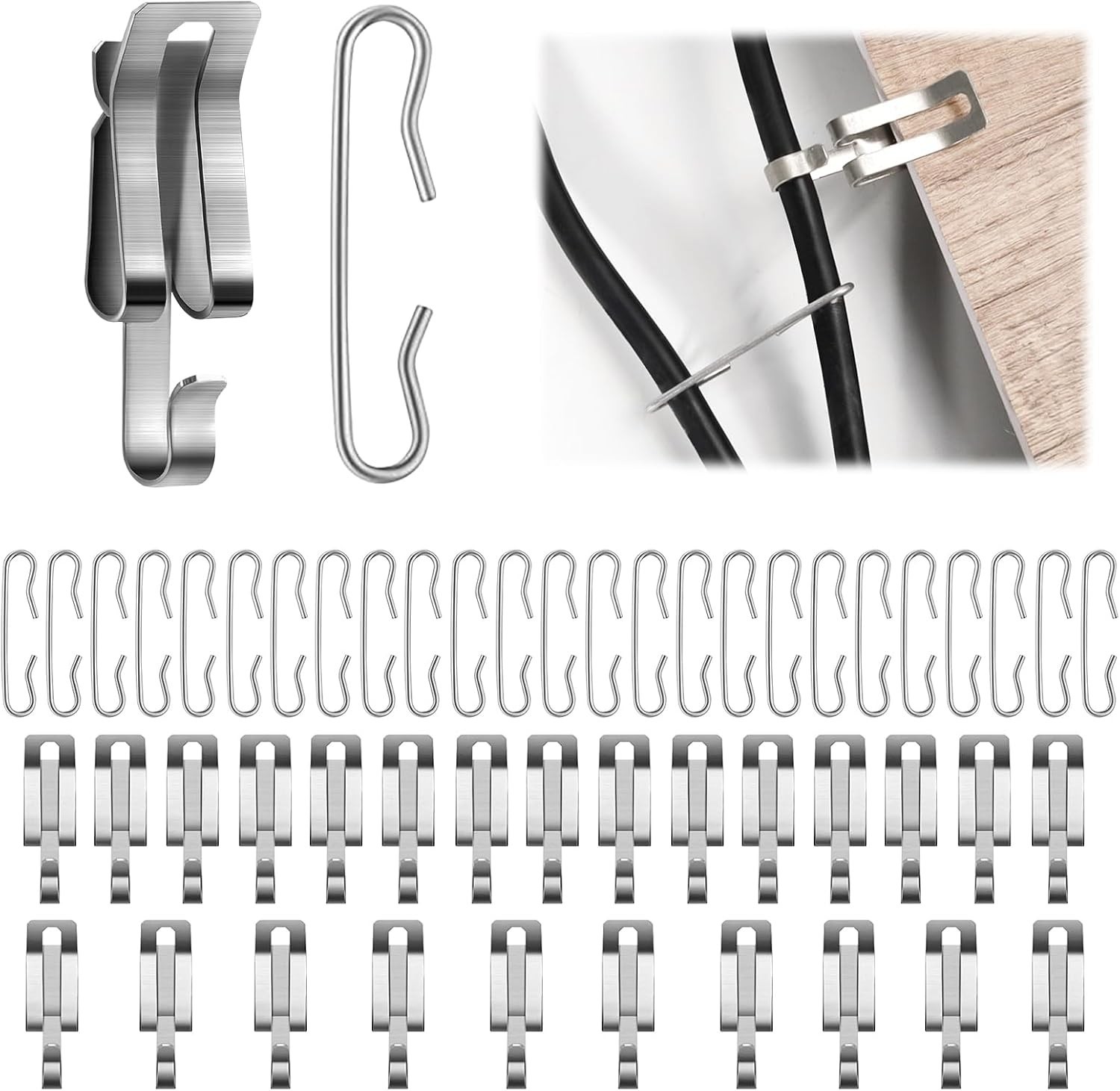 50PCS Heat Cable Clips and Spacers Kit for Roof and Gutter De-Icing - Cable F...